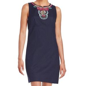 HP🎉 Beaded Jacquard Shift Dress